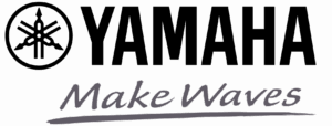 logo yamaha make waves noir